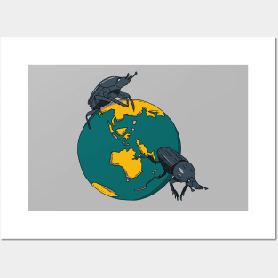 Dung beetles Rolling Posters and Art